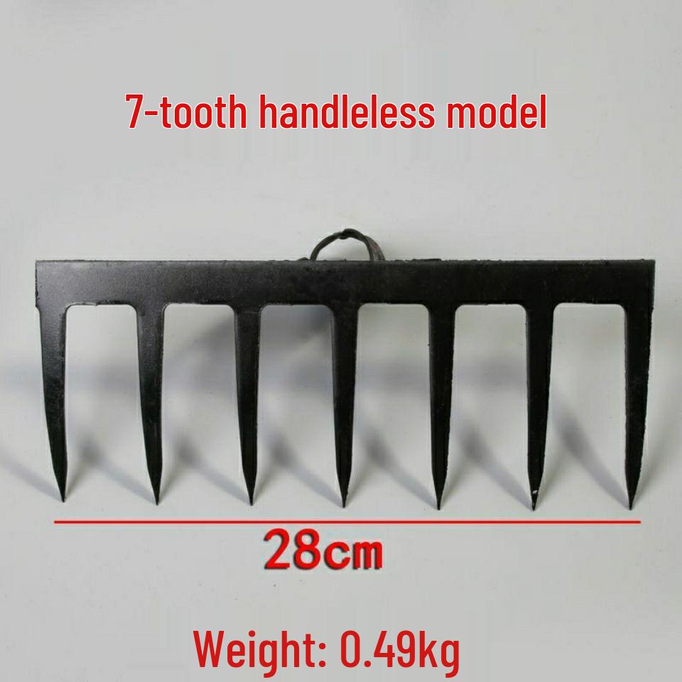 

Agricultural Steel Rake Harrow: Household Tool for Grass, Weeding, Debris, and Straw Loosening.