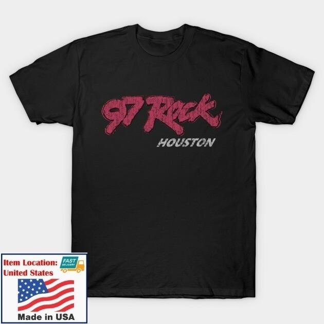 Rare Vintage 1986 s 97 Rock Houston Radio Station T-Shirt M