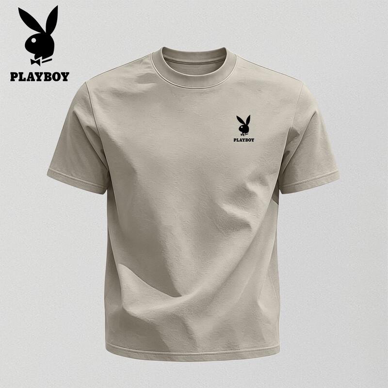 PLAYBOY Men's Pure Cotton Short Sleeve T-Shirt