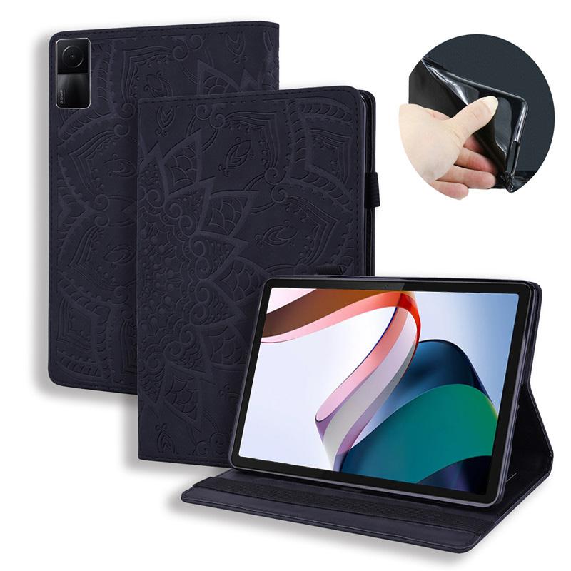 Tablet Case Funda For Redmi Pad SE 2023 Case Imprinted Tree PU Leather Stand Back Silicone Shell For Xiaomi Redmi Pad SE 11 Cover