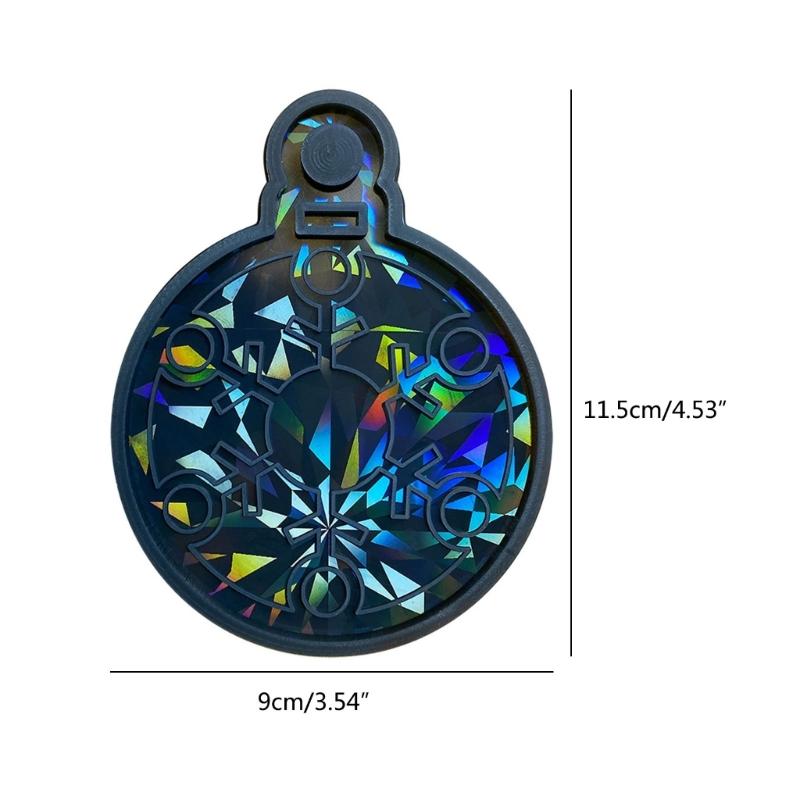Light and Shadow Keychain Pendant Silicone Molds Christmas Snowflake Holographic Earrings Mold DIY Ornaments Mould Craft