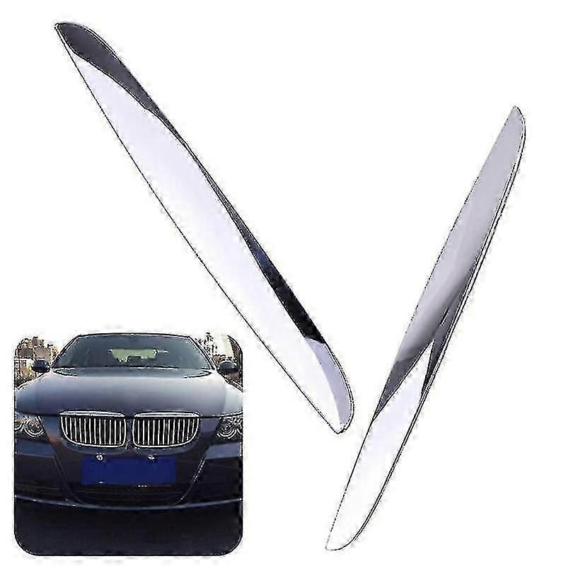 2 Pezzi Strisce Cromate L&R Cofano Sopra Griglia Reni Adatte per E90 E91 325I 330I 328I 2006-2008
