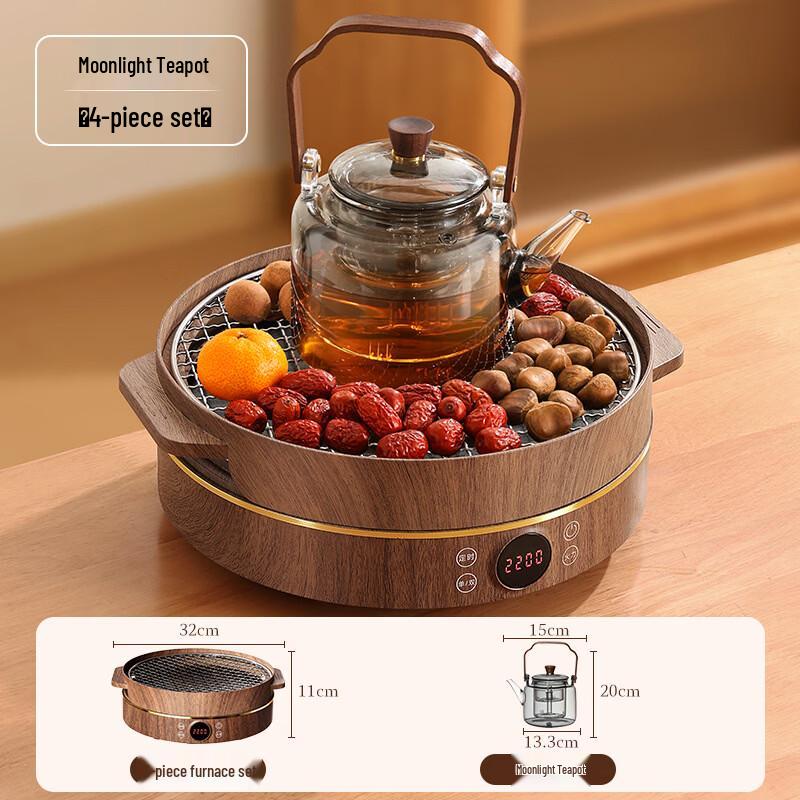 Multi-functional Glass Tea Kettle with Steamer