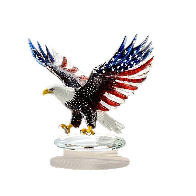 

День Независимости, Орел и Флаг, Креативный, 2D, Акрил, Украшение для Гостиной, Вечерняя Композиция, Декорация, Офисное Украшение, Домашнее Украшение Hot Sale 19 * 19CM разноцветный