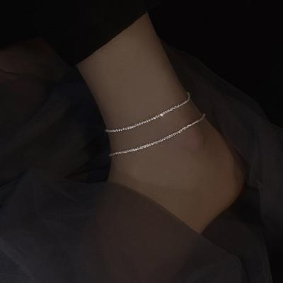 Sparkling Anklet Summer Temperament Light Luxury Niche Design Sparkle Starry Bea