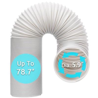 Portable Air Conditioner Hose, Portable Exhaust Vent Hose with 5.1/5.9 Inch Diameter, Universal Replacement AC Vent Hose Length Up To 59"/78.7"