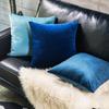 Velvet Solid Pillow Cover Removable Washable Sofa Cushion Case Soft Cozy Home Decor Elegant Comfortable Accent