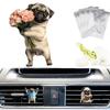 Ambientador para Coche con Cachorro Clip para Rejilla de Aire de Acrílico Decoración Linda para Salpicadero con Almohadillas de Aroma Intercambiables Regalo Ligero para Amantes de los Perros Accesorios para Coche