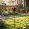 Decorative Outdoor Ground Stakes Iron Garden Stake Decor, Metal Yard Ornament with Rustproof Coating, Plugs Decor Easy Insert for Patio Villa