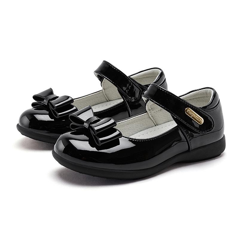 

HobiBear Обувь принцессы для девочек, детская кожаная обувь, летние женские туфли в британском стиле, черные туфли для девочек 26 чёрный