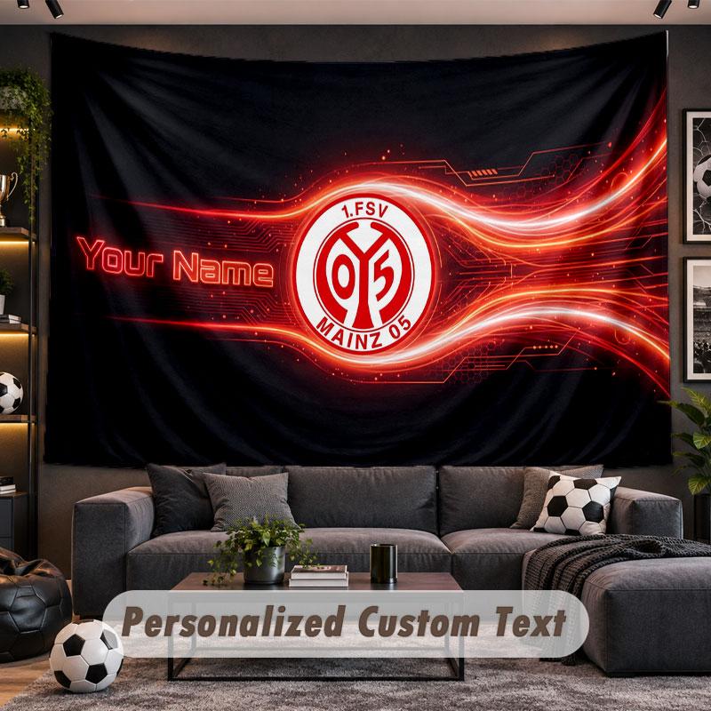 Wall Hanging Tapestry Custom NameMainz 05 Pattern Personalized Printed Fabric Wall Decor