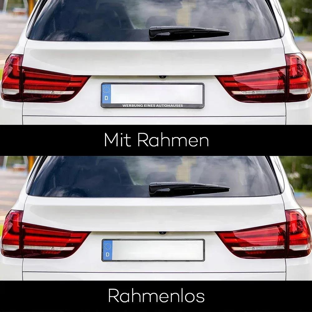 1/2Pcs Car Licence Plate Bracket Black Number Plate Holder EU Standard License Plate Frame Cover Anti-corrosion Auto Accessories License Plate Covers