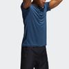 adidas T Shirts Men's Navy Blue Crew Neck Moderate Straight Fit GM0507