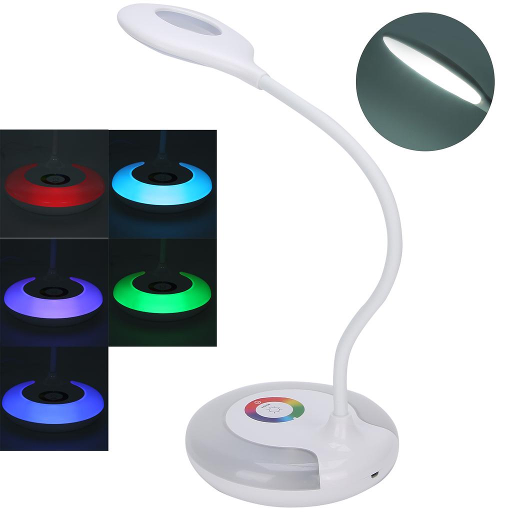 LED Table Lamp Touch Dimming Desk Light Eye Protection Colorful Touch Dimming Office Supplies