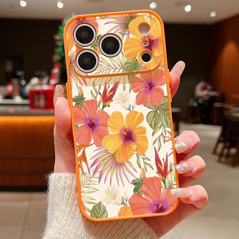 Colorful Floral Pattern Case For iPhone 17 Pro Max Hybrid TPU+PC Magnetic For Magsafe Matte Cover For iPhone 16 Pro Max 15 14 13