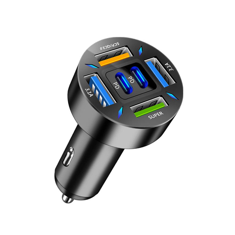 66W USB Car Charger Quick Charge Pd Qc3.0 Socket Power Adapter Intelligent Constant Temperature for Iphone 11 12 Samsung Xiaomi