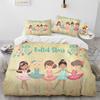 Cartoon Cute Ballet Girl Ballerina Comforter Bedding Set,Duvet Cover Bed Set Quilt Cover Pillowcase,Queen Size Bedding Set Kids