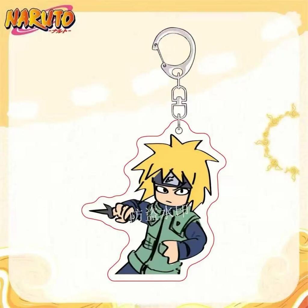 Anime Naruto Acrylic Keychain Accessaries Uzumaki Naruto Cartoon Keyring