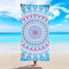 Boho Geometrischer Blumendruck Strandtuch Ethnisches Blumenmuster Schnelltrocknend Sandfrei Leichtes Handtuch für Strand Pool Reisen