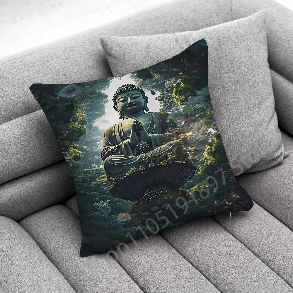Indie Budda Buddyzm Poszewka na poduszkę dekoracyjną Na 50cm 40cm 55cm 45*45cm 30cm Kwadratowa Poszewka na poduszkę do sypialni