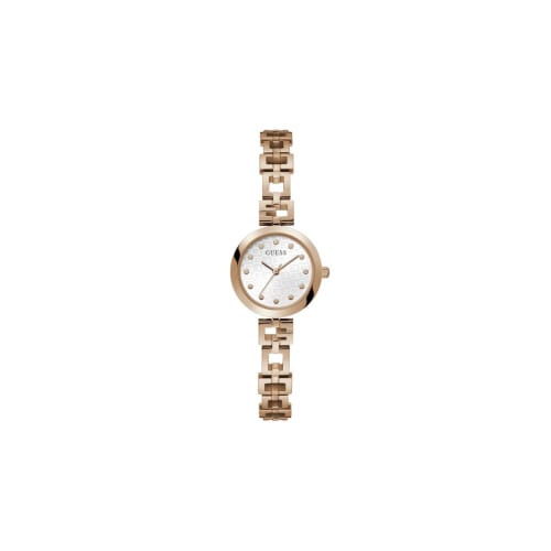 

Guess Watches Women s 26mm Analog Stainless Steel Watch with Silver G-Link Bracelet, Officially Imported