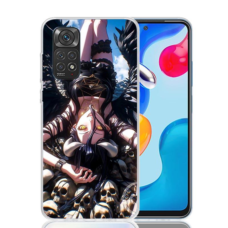 Albedo Overlord Anime Phone Case For Xiaomi Redmi Note 15 14 13 12S 12 Pro Plus 11S 11E 11 11T 10S 10 Art Soft Pattern Cover Red