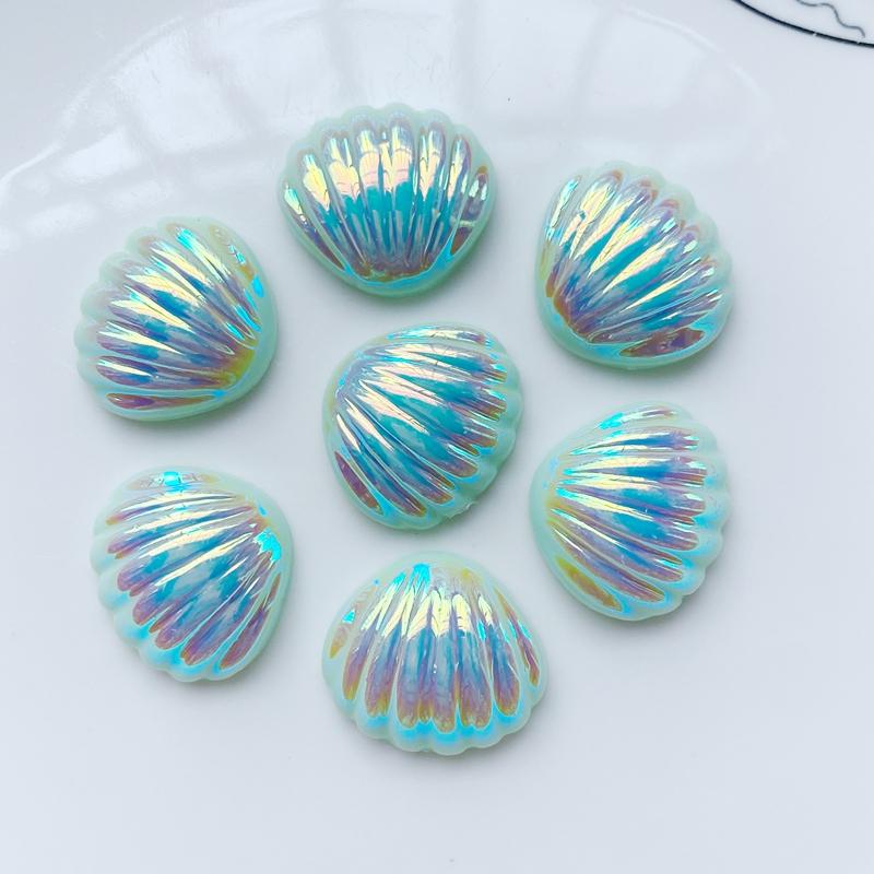 

10/20Pcs Resin Cute Mixed Colored Shell Flatback Cabochon Scrapbook Kawaii DIY Embellishments Accessories K74 10PCS