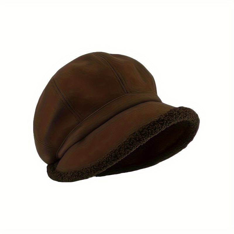 

1pc Comfortable Winter Beret - A soft, warm, and windproof fisherman s hat with ear protection, stylish, simple, and versatile