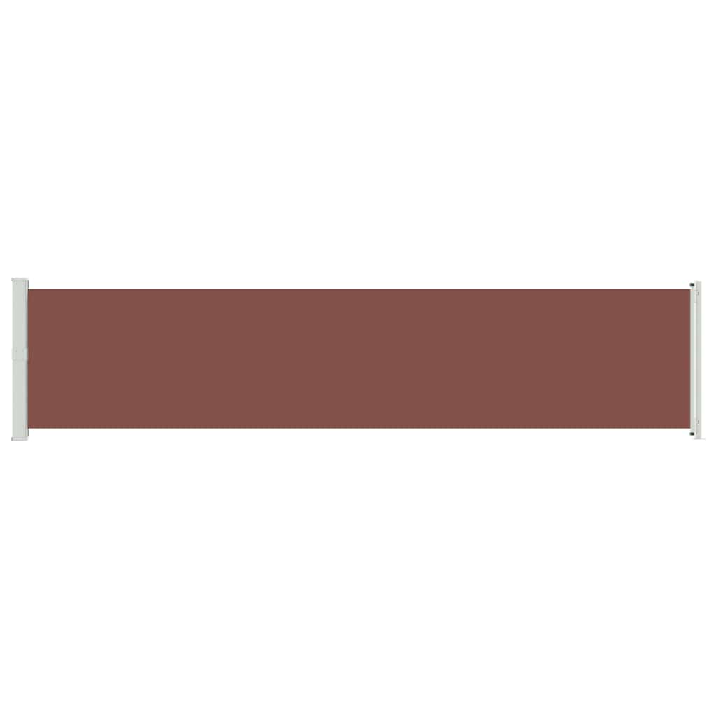 Retractable Side Awning 140 x 600 cm Brown