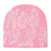 Women's Winter Rhinestone Knit Jacquard Hat - Stylish Warm Outdoor Head Wrap