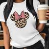 Women's clothing for spring and summer, short-sleeve crew neck casual tops, printed pattern T-shirts