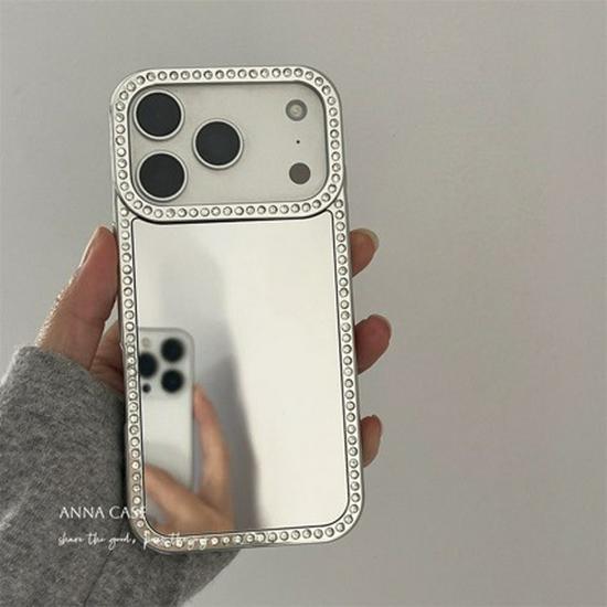 iPhone 17 Pro Max Case with Electroplated Edges & Diamonds, Fits iPhone 16/15/14/13/12/8, All-Inclusive Protective Cover.