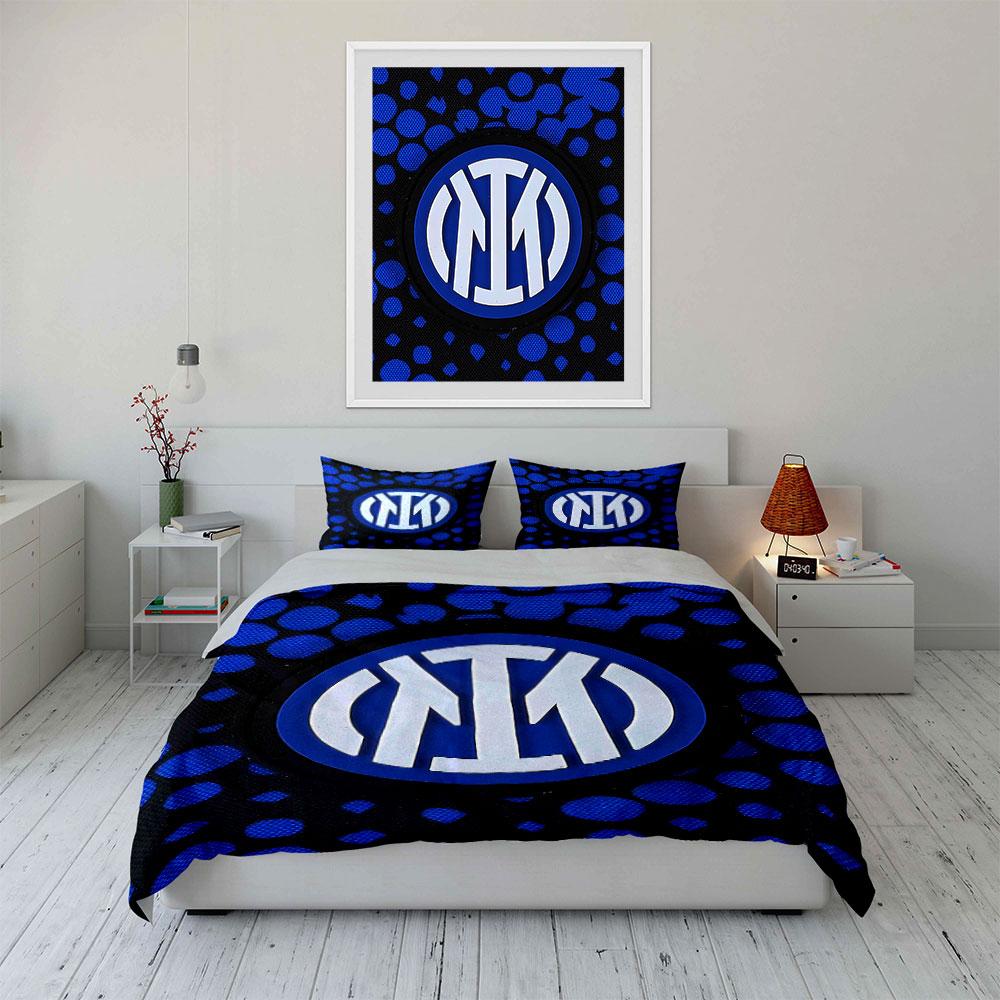"Blue Inter Logo Bedding Set" Bedding Duvet Cover Set Duvet Cover Pillowcases (1 * Duvet Cover 2 * Pillowcases, Without Duvet Insert)