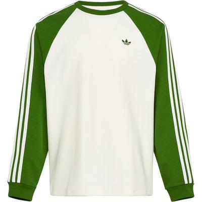 Originals Long Sleeve Top Waffle Sports Loose Striped Color Block T-Shirt Unisex Tops KV8869