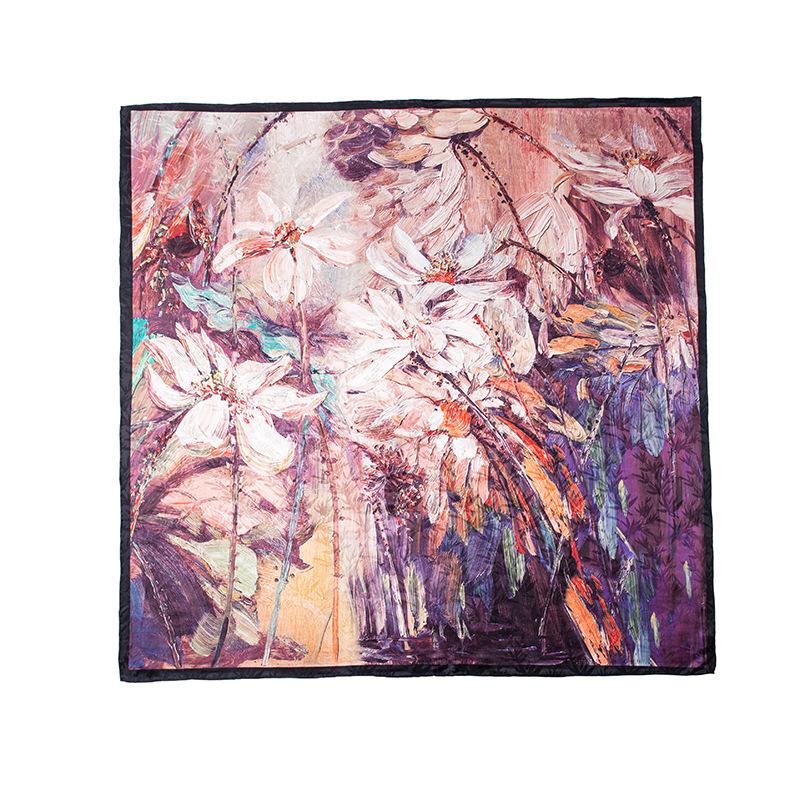 Gift box for mothers and elders, mulberry silk silk scarves, high-end versatile long square scarves, soft and thin scarves. 105*105