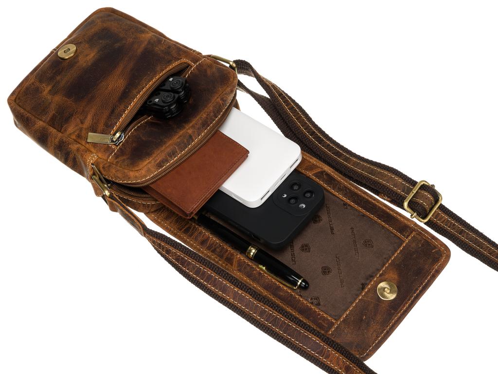 PTN 504-TMH-5870 Tan Leather Bag