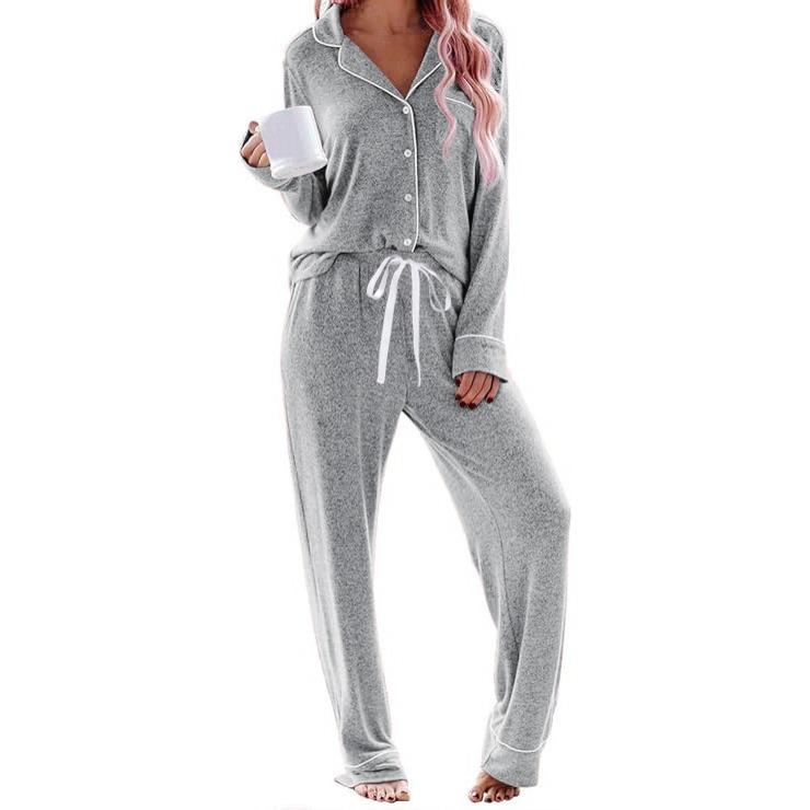 2026 Autumn & Winter New Women Pajama Set, Casual Minimalist Two-piece Loungewear