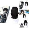 Stylish Black Layered Short Hair Wig For Cosplay Demon Slayer Kimetsu No Yaiba