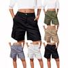 Women Cargo Shorts Knee Length Elastic Waist Long Shorts Pants Summer Casual Streetwear