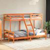 VidaXL Bunk Bed 80x200/120x200 Cm Wax Brown Solid Pine Wood, Bed, Bed Frame, Loft Bed, Bedroom Furniture To 3207164