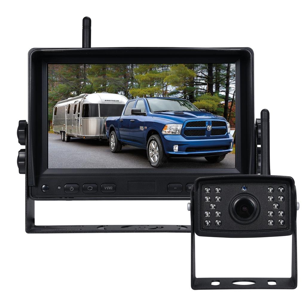 Wireless Backup Camera and Display Kit 7in HD Display 120 Degrees  Wide Angle IP69 Proof 150m Transmission