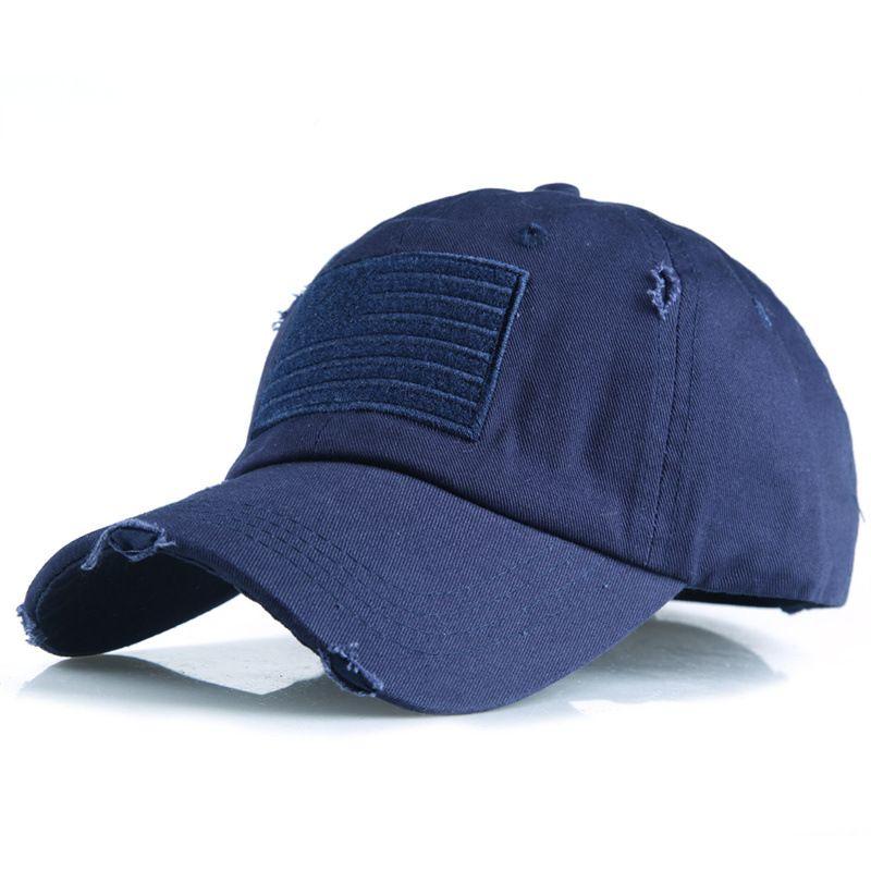 American Flag Pure Color Baseball Cap Men's Cotton Summer Hat Sun Protection Sun Hat Women's Summer Hat Cross-Border Hot Hat