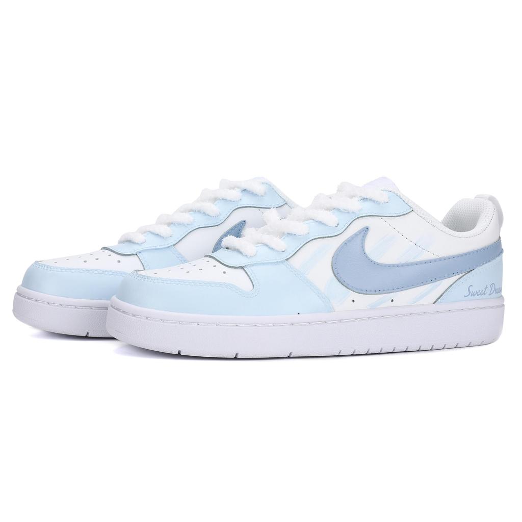Nike Court Borough 2 Skateboard Shoes Women's Low top Blue BQ5448-100(Team18-)