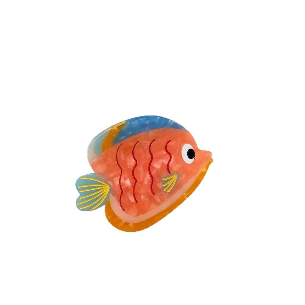 Non Slip Hair Claw Clip Cute Style Colorful Marine Acetate Hair Clips Unique Design Goldfish Shape Hairpin for Women Girls