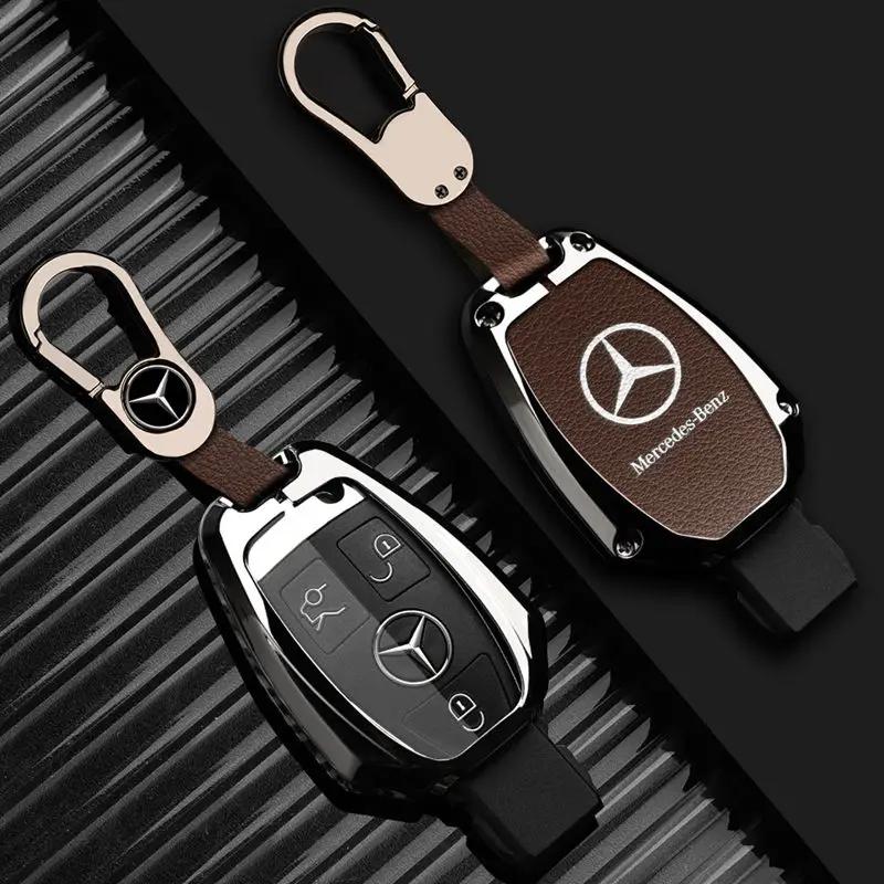 RPO5   Car Alloy Key Case Key Bag Shell Key Chain Mercedes-Benz A C E G S V Class CLA CLS GLA GLC GLE GLK Vito Sprinter SL SLK Viano ML
