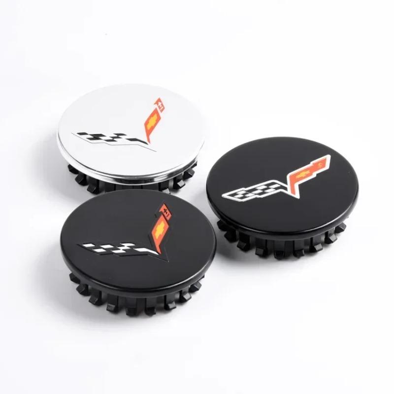 4PCS 68mm Car Wheel Center Covers Emblem for CAMARO SS Logo Corvette ABS Auto Styling Tires Hub Caps Decoration