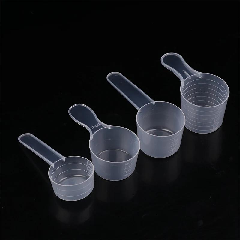 10Pcs 15/25/30/35g Transparent Plastic Milk Powder Spoon With ML Graduated Kitchen Baking Measuring Spoon