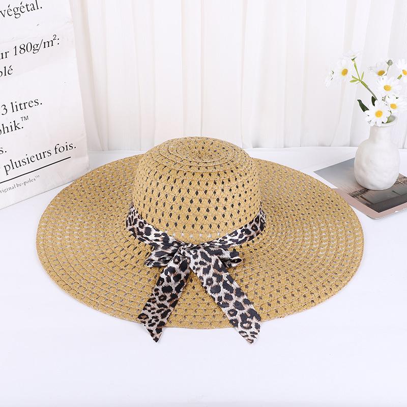 Lady Straw Hat Summer Women Anti-Uv Women Beach Hat Wide Brim Cap Sunshade Lady Straw Hat Fishing Outdoor Wide Brim Cap