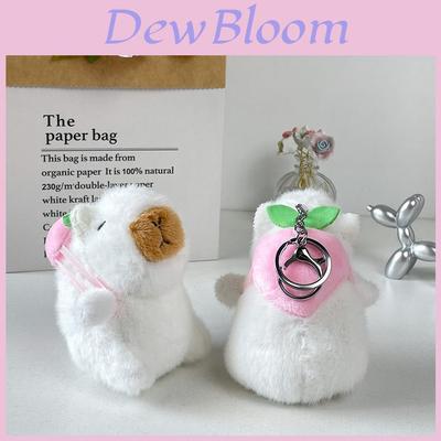Adorable Tricolor Capybara Plush Keychain Soft Stuffed Animal Bag Charm Wholesale