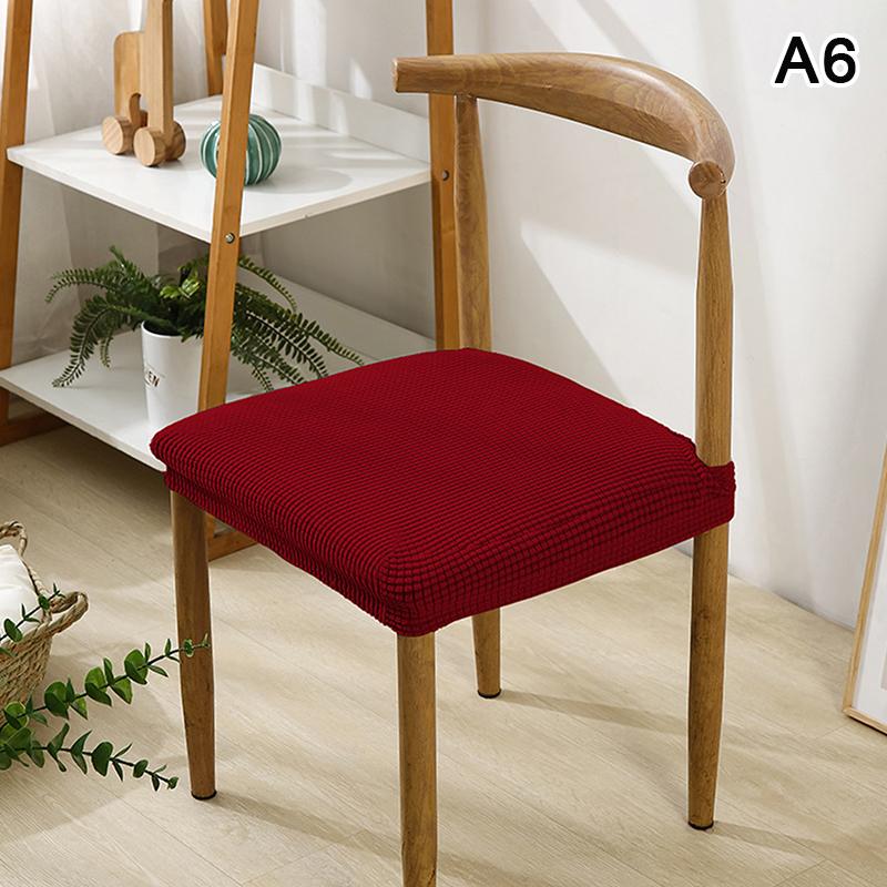 Stretch Chair Seat Covers Chairs Removable Washable Anti-Dust Upholstered Dining Room Seats Protector Cushion Slipcovers&